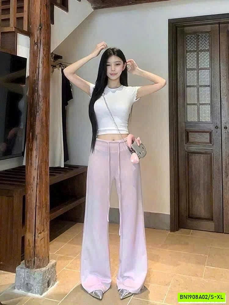 QUẦN SUÔNG COTTON DÂY RÚT EO NHÀ Mosequeen