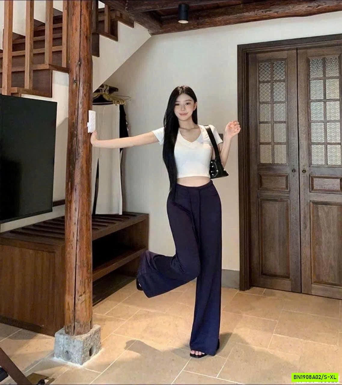 QUẦN SUÔNG COTTON DÂY RÚT EO NHÀ Mosequeen