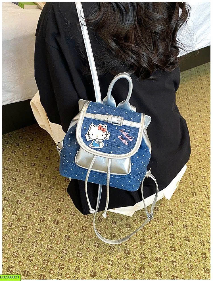 BA LÔ KITTY VẢI JEAN
