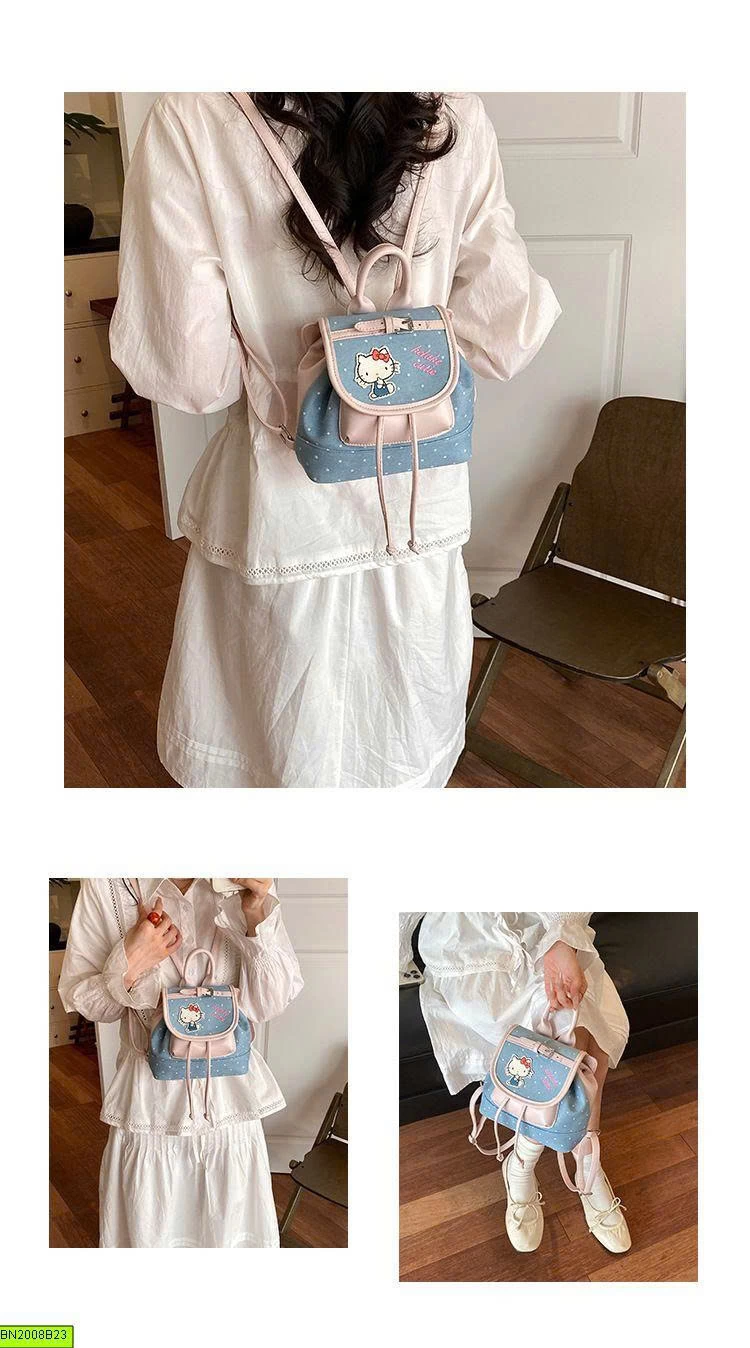 BA LÔ KITTY VẢI JEAN
