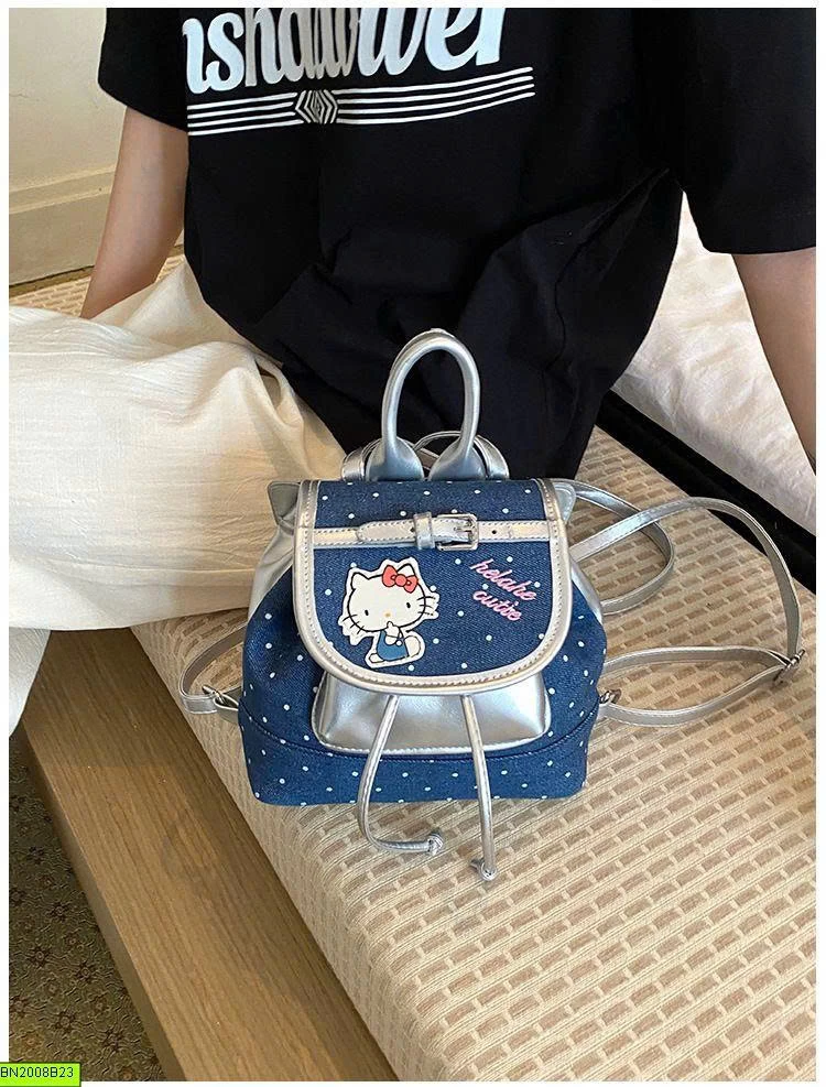 BA LÔ KITTY VẢI JEAN