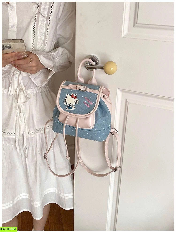 BA LÔ KITTY VẢI JEAN