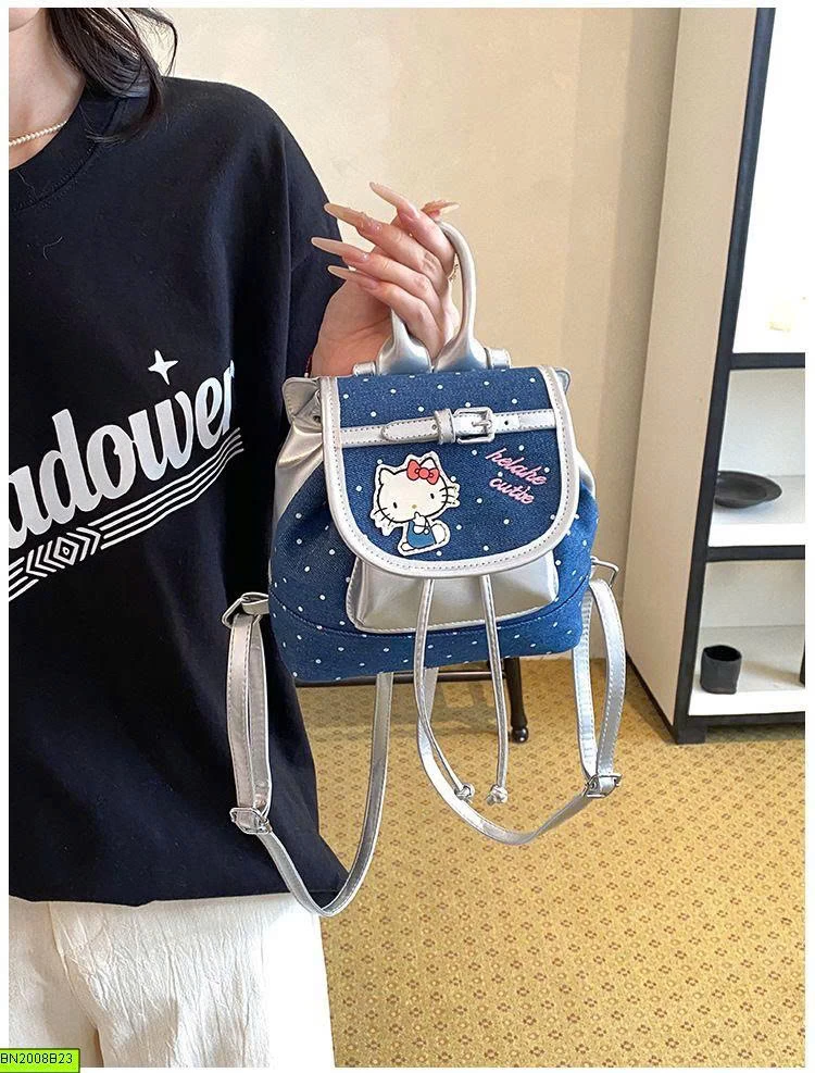 BA LÔ KITTY VẢI JEAN