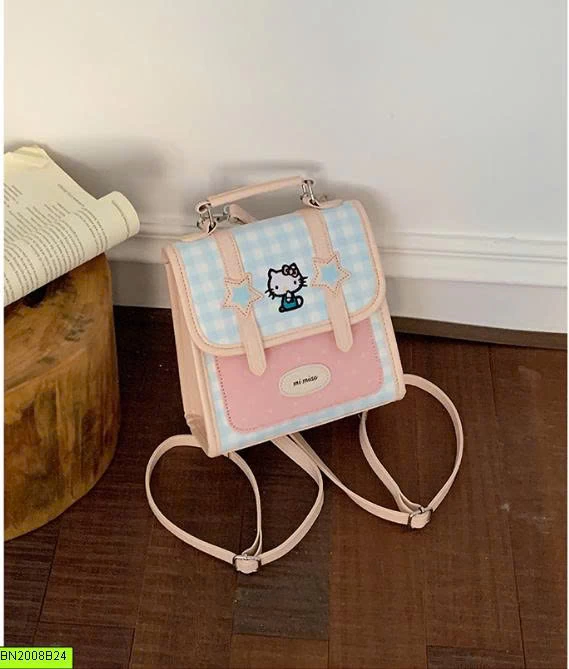BA LÔ KITTY BẢN VUÔNG