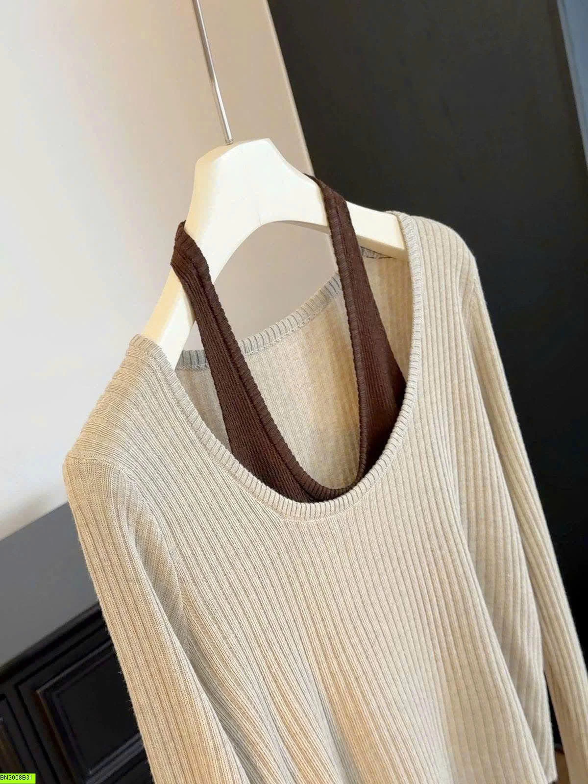 ÁO THUN GÂN 2 LỚP CÁCH ĐIỆU ANNA