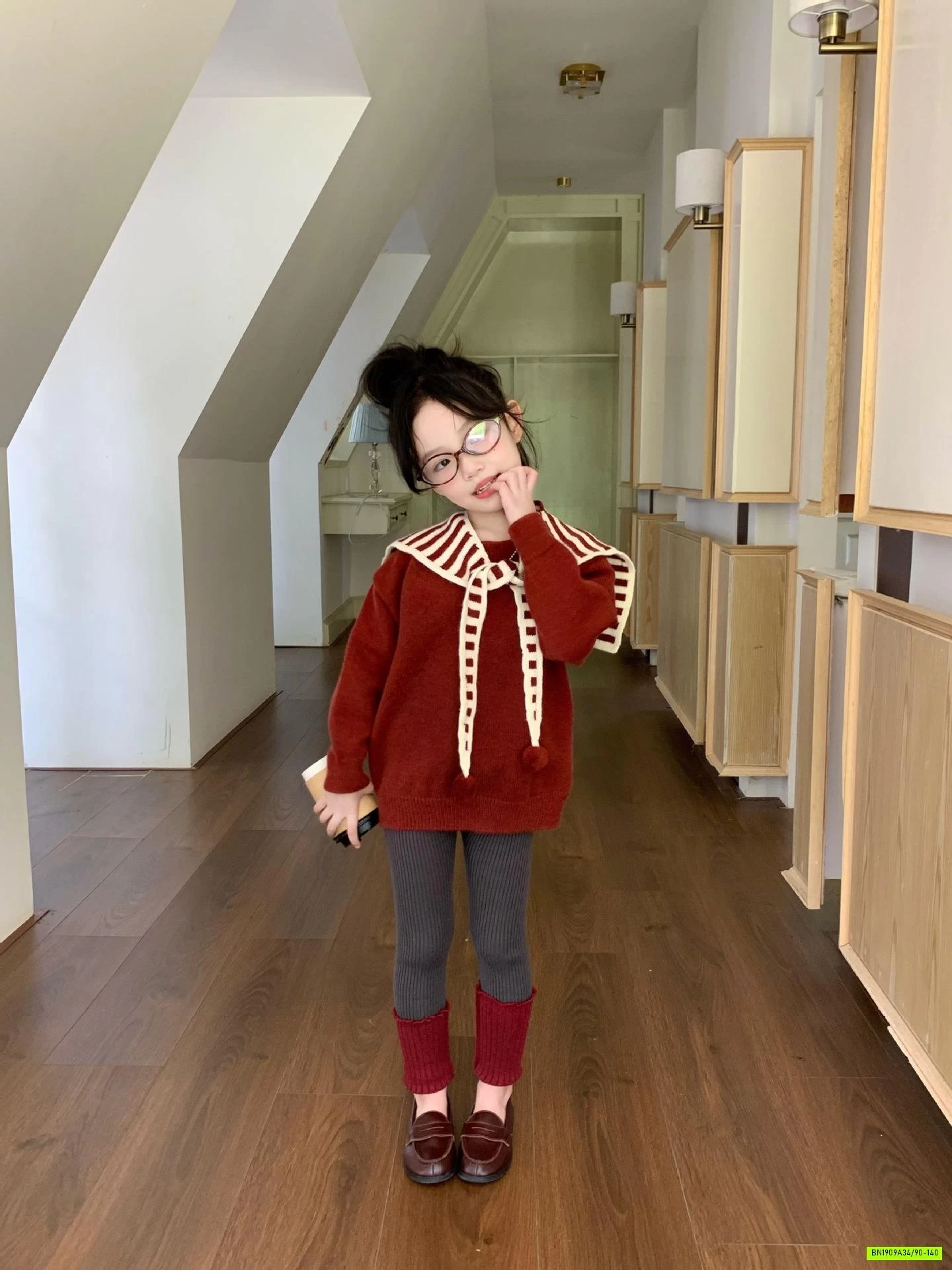 ÁO LEN ĐỎ MIX LEGGING 2 MÀU