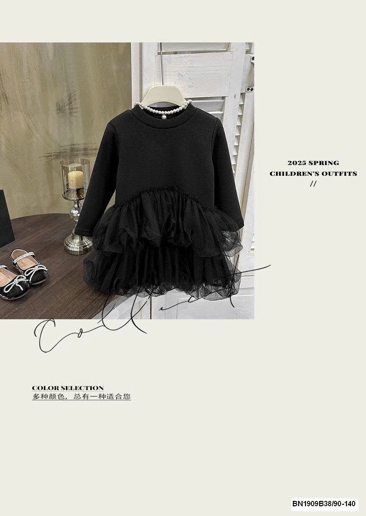 VÁY LIỀN THÂN PHỐI REN XÒE BÉ GÁI