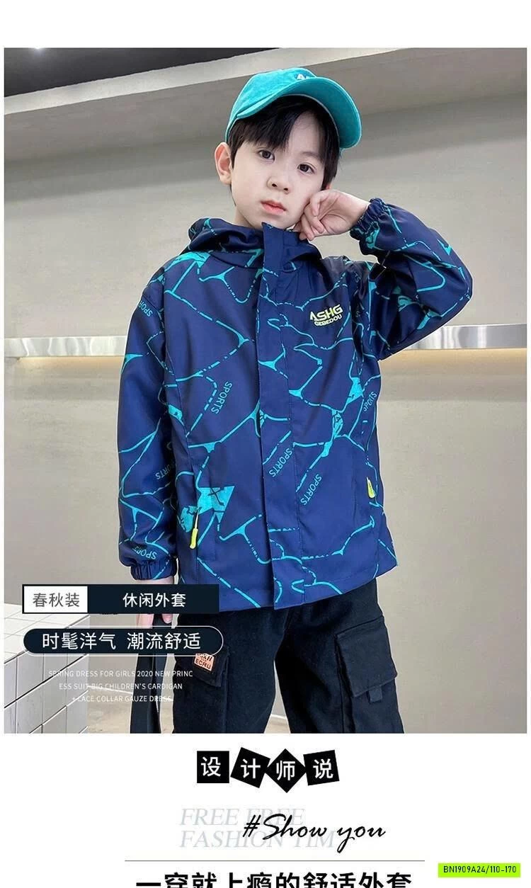 ÁO KHOÁC GIÓ SIZE ĐẠI BÉ TRAI