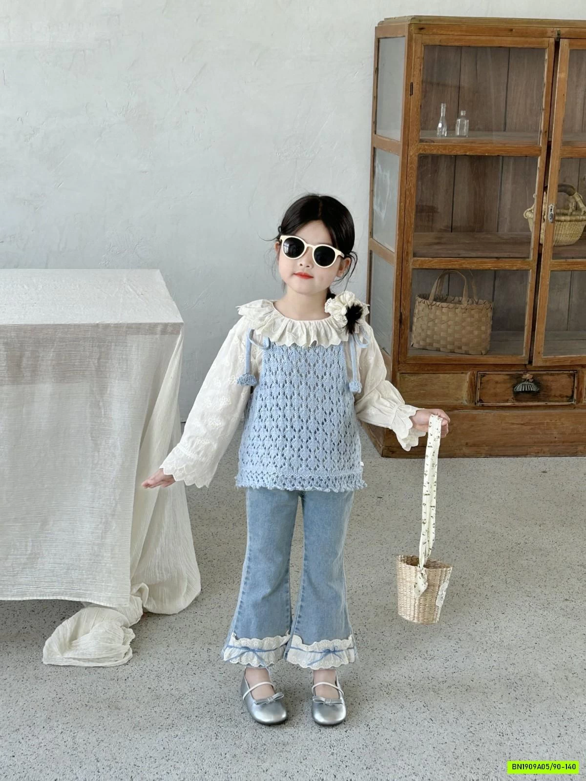 SÉT SƠ MI QUẦN JEANS LOE BÁNH BÈO