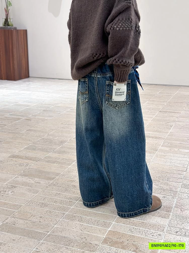 JEANS SUÔNG BẠC GỐI MÁC TÚI 25G045 AMBB