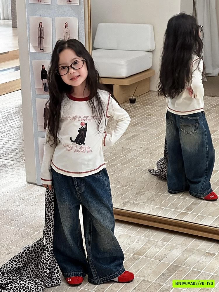 JEANS SUÔNG BẠC GỐI MÁC TÚI 25G045 AMBB