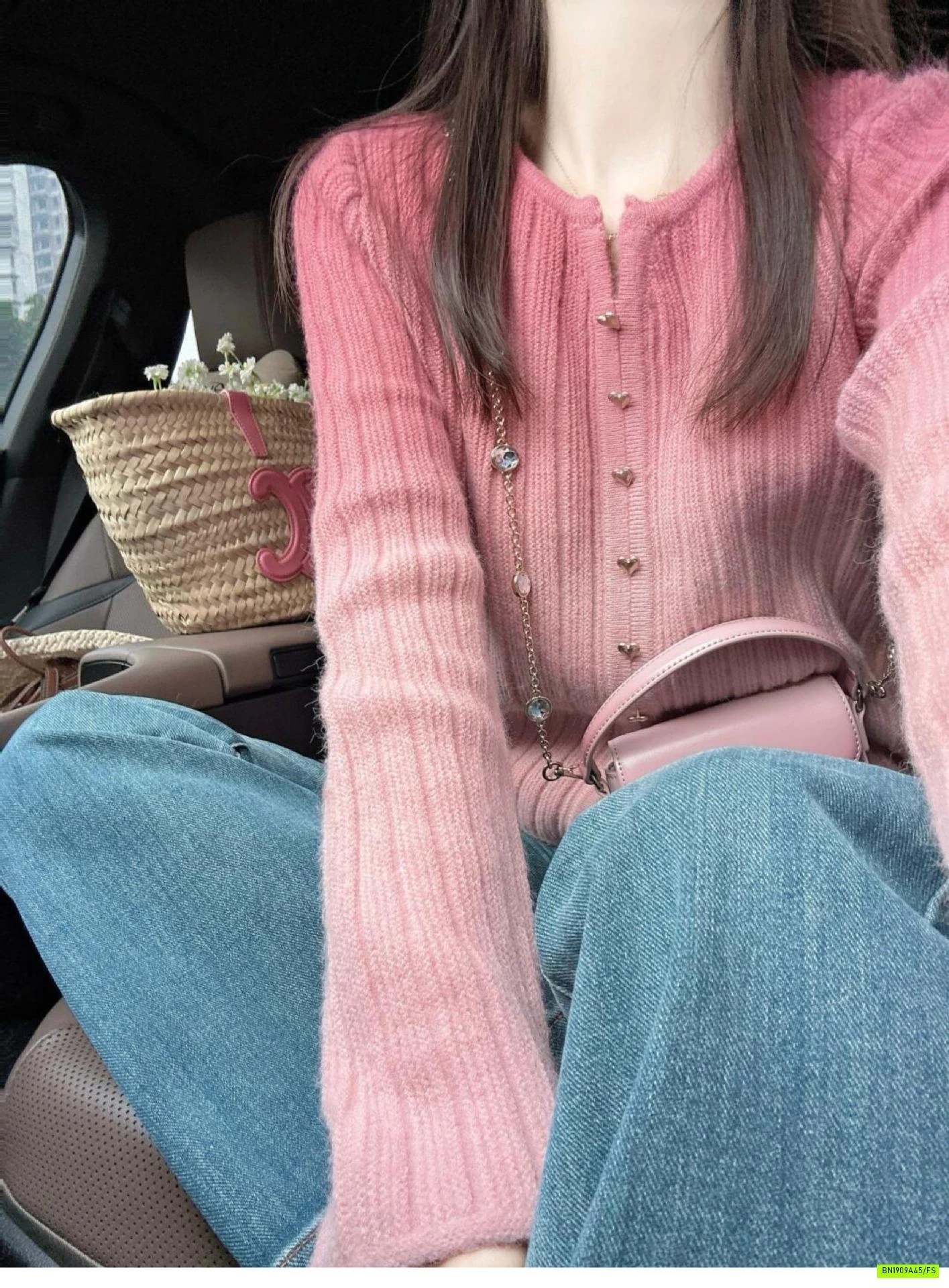 ÁO LEN LOANG HỒNG CÚC TRÁI TYM