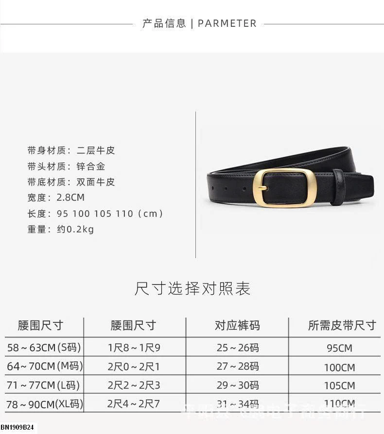 THẮT LƯNG NỮ KHUY CÀI