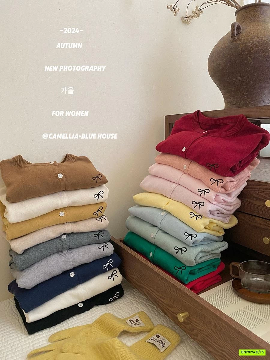 CARDIGAN THÊU NƠ NỮ