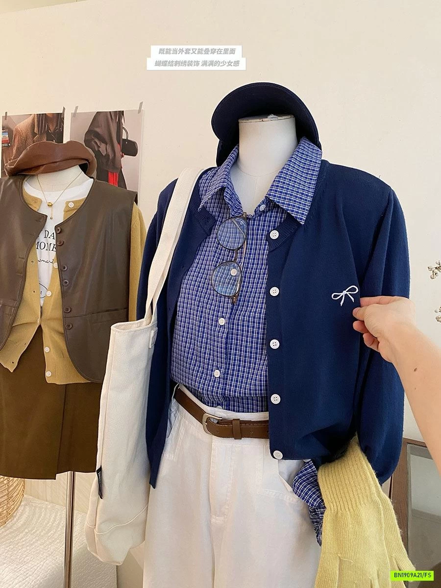 CARDIGAN THÊU NƠ NỮ