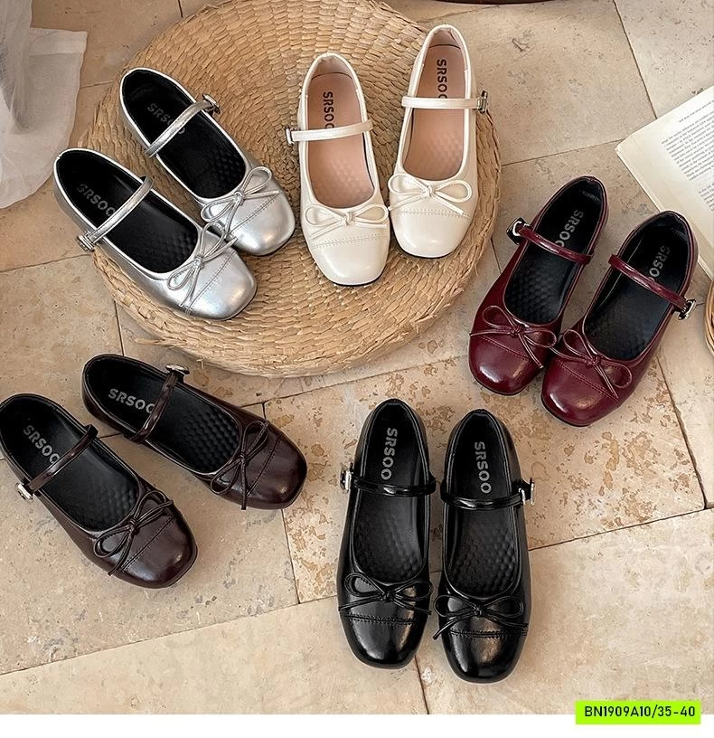 GIÀY BÚP BÊ GẮN NƠ NỮ