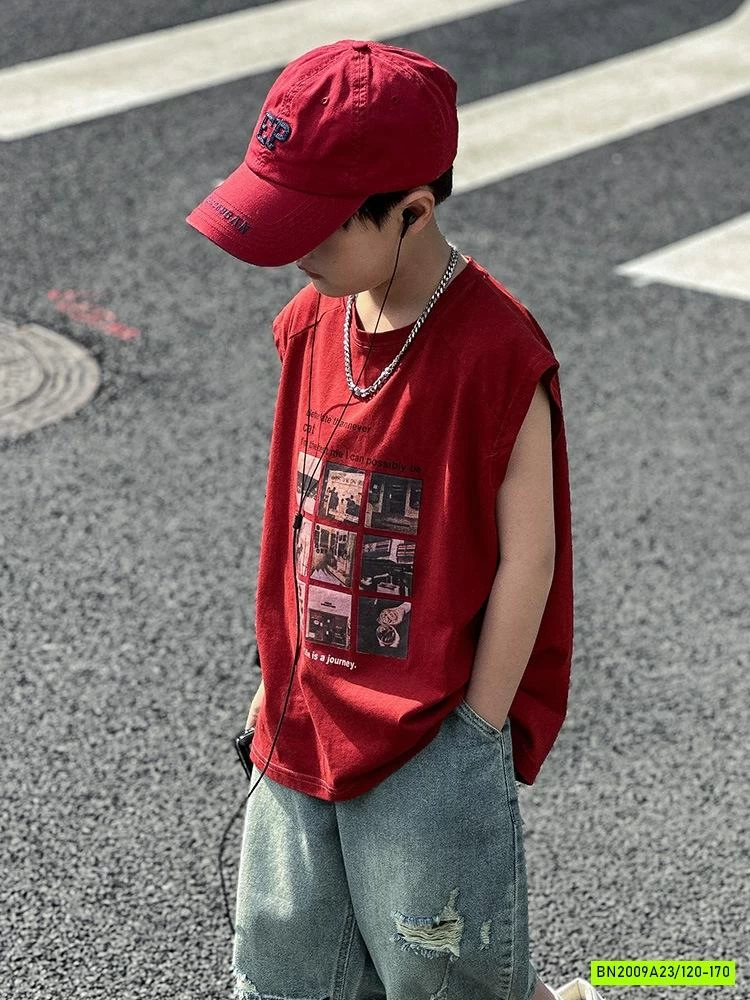 TANKTOP ĐỎ IN HÌNH CÁ TÍNH