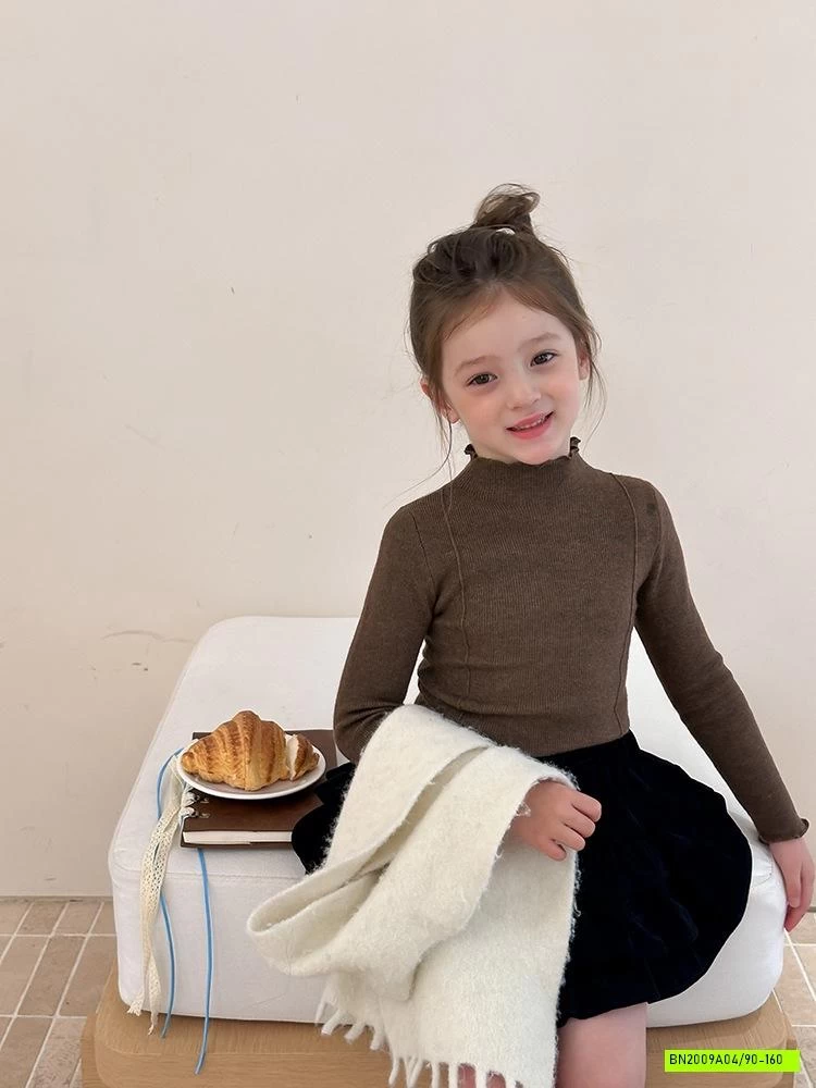 ÁO LEN CỔ VIỀN BÈO 25G092 AMBB