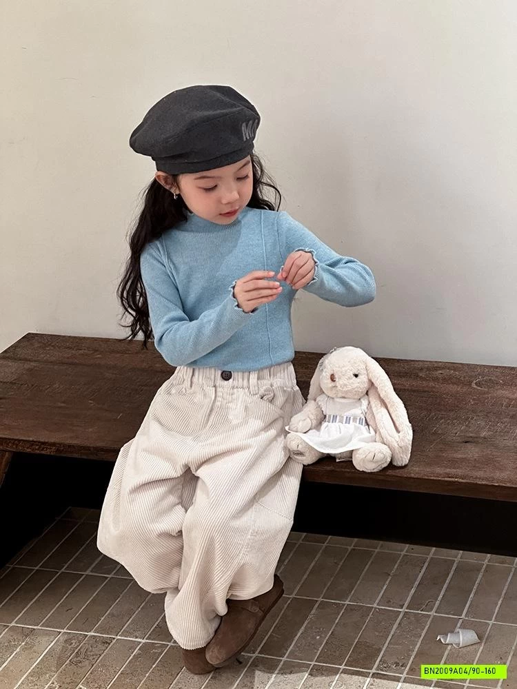 ÁO LEN CỔ VIỀN BÈO 25G092 AMBB