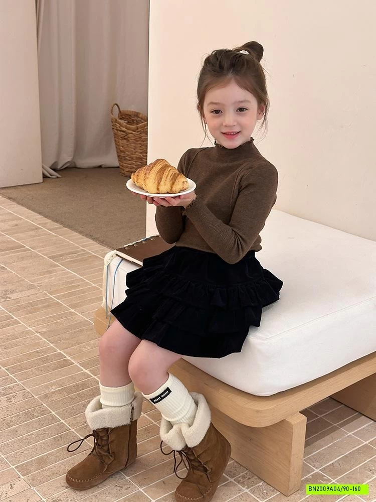 ÁO LEN CỔ VIỀN BÈO 25G092 AMBB