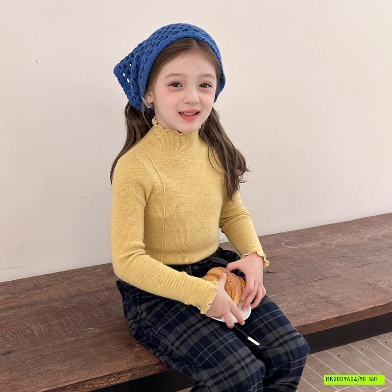 ÁO LEN CỔ VIỀN BÈO 25G092 AMBB