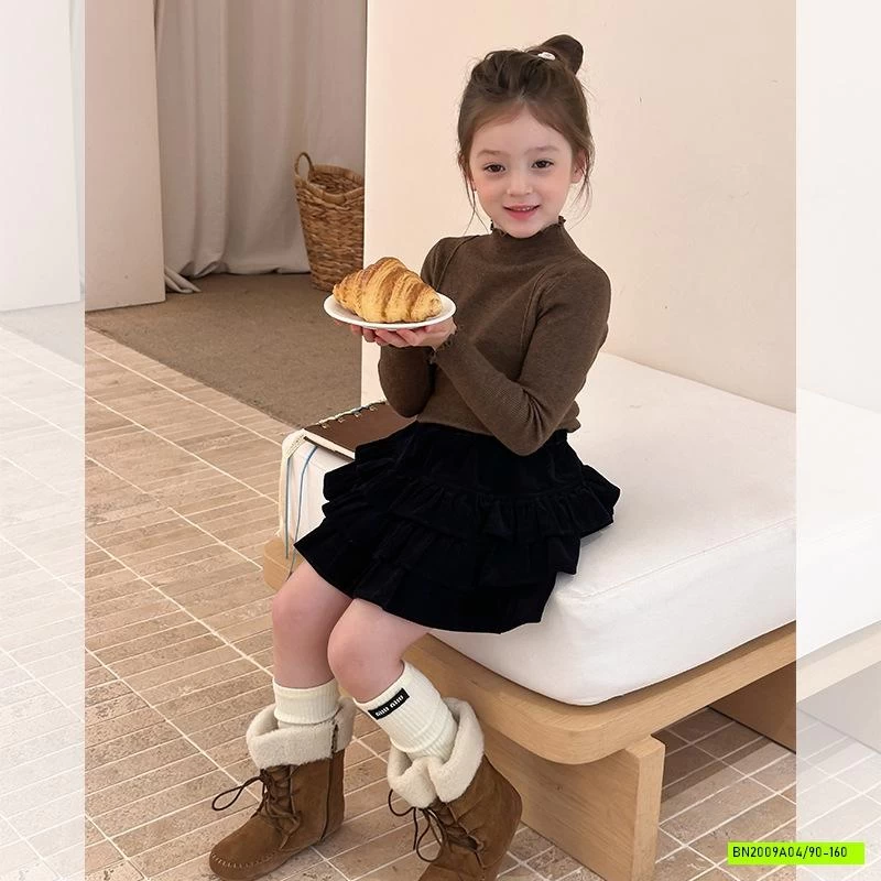 ÁO LEN CỔ VIỀN BÈO 25G092 AMBB