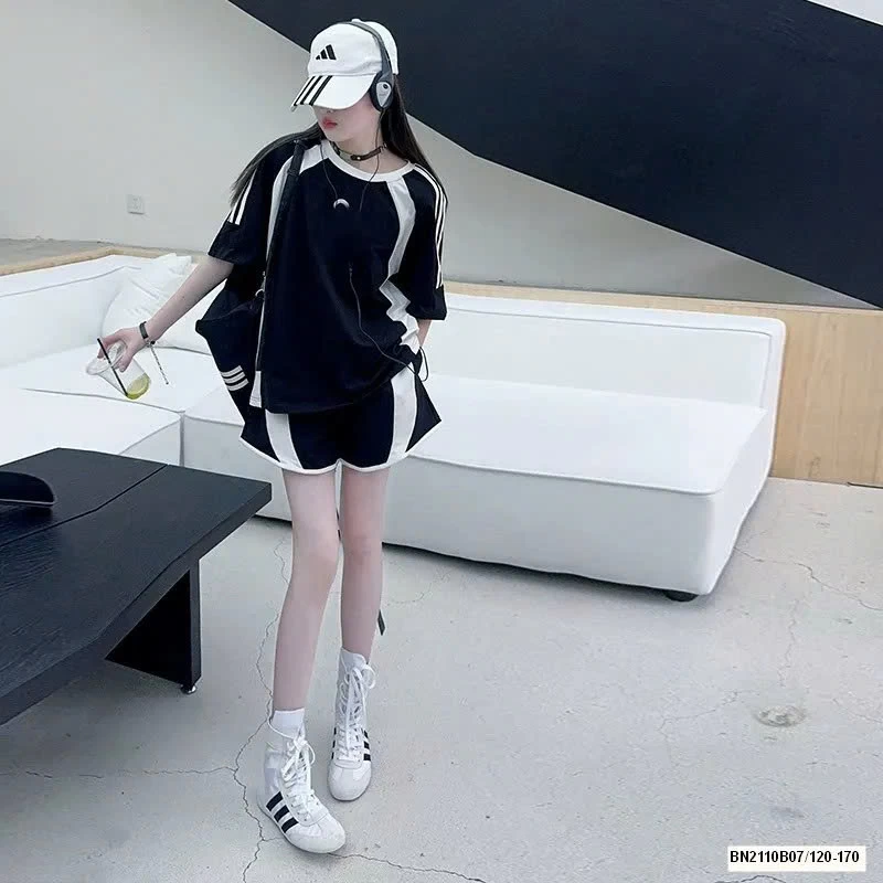 SÉT THỂ THAO SỌC TAY MÙA HÈ BÉ GÁI