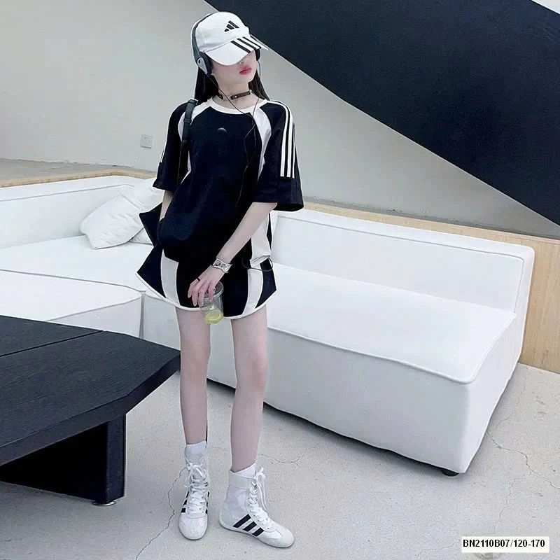 SÉT THỂ THAO SỌC TAY MÙA HÈ BÉ GÁI