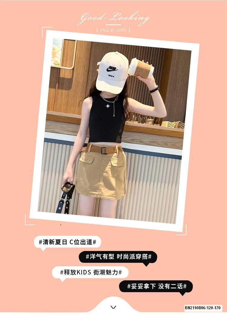 SÉT ÁO BA LÔ MIX CHÂN VAY HÈ SZ ĐẠI