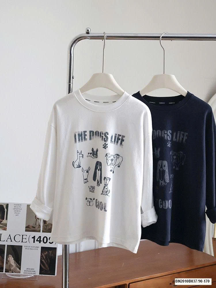 ÁO THUN DÀI TAY HỌA TIẾT AMBB  25F166