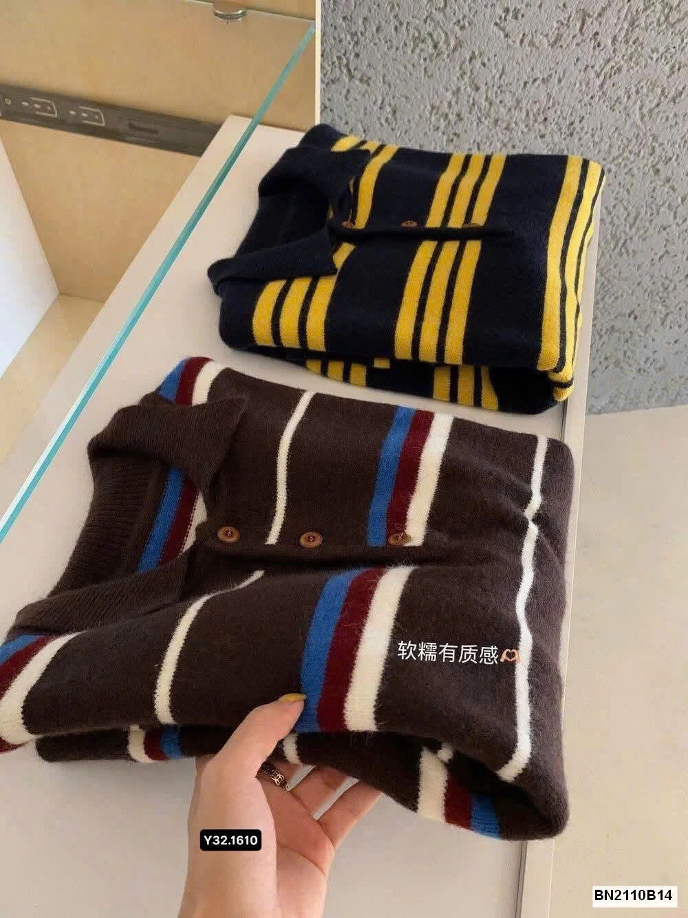 ÁO POLO LEN KẺ W7621