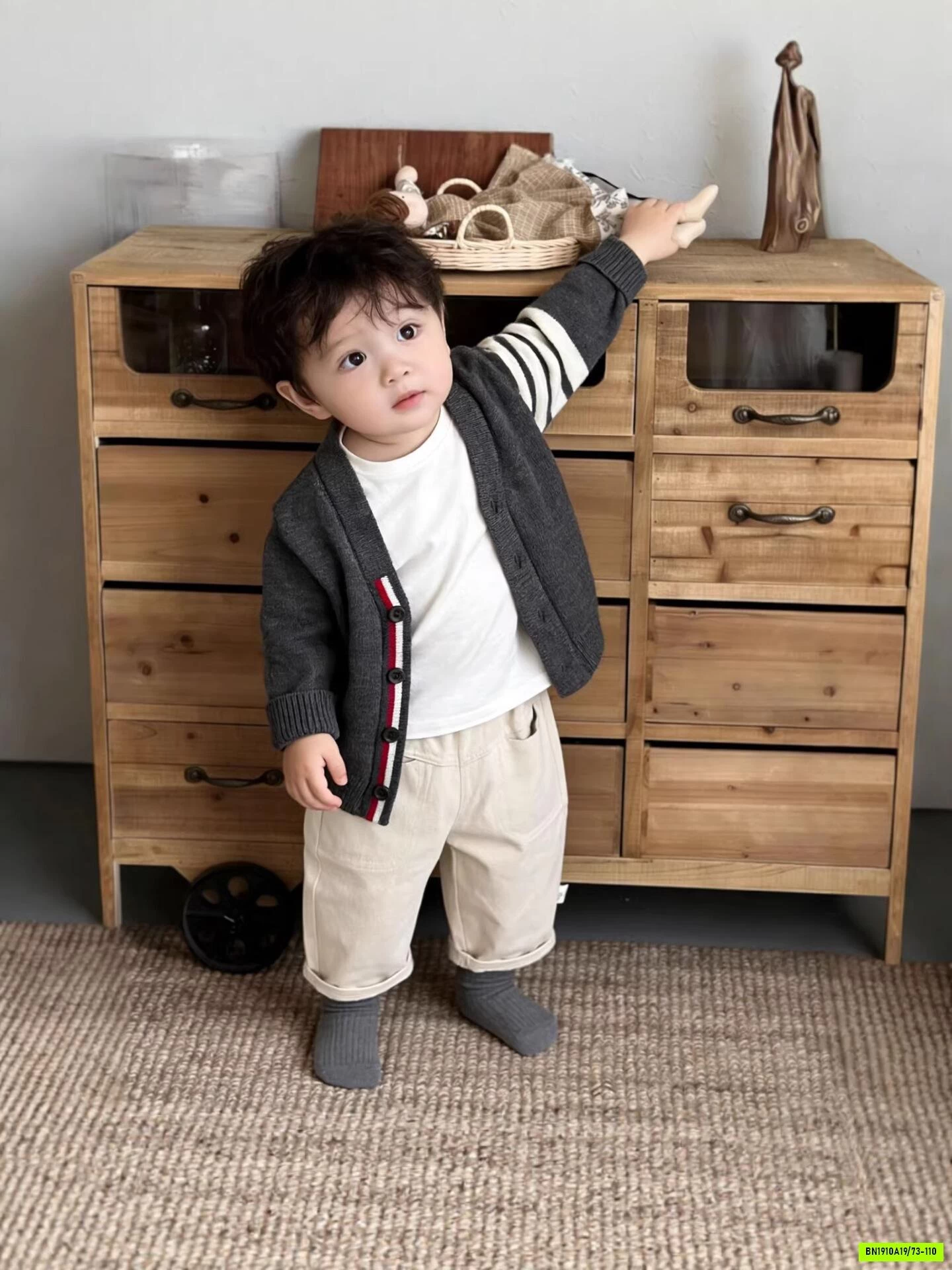 CARDIGAN SỌC TAY SZ NHÍ