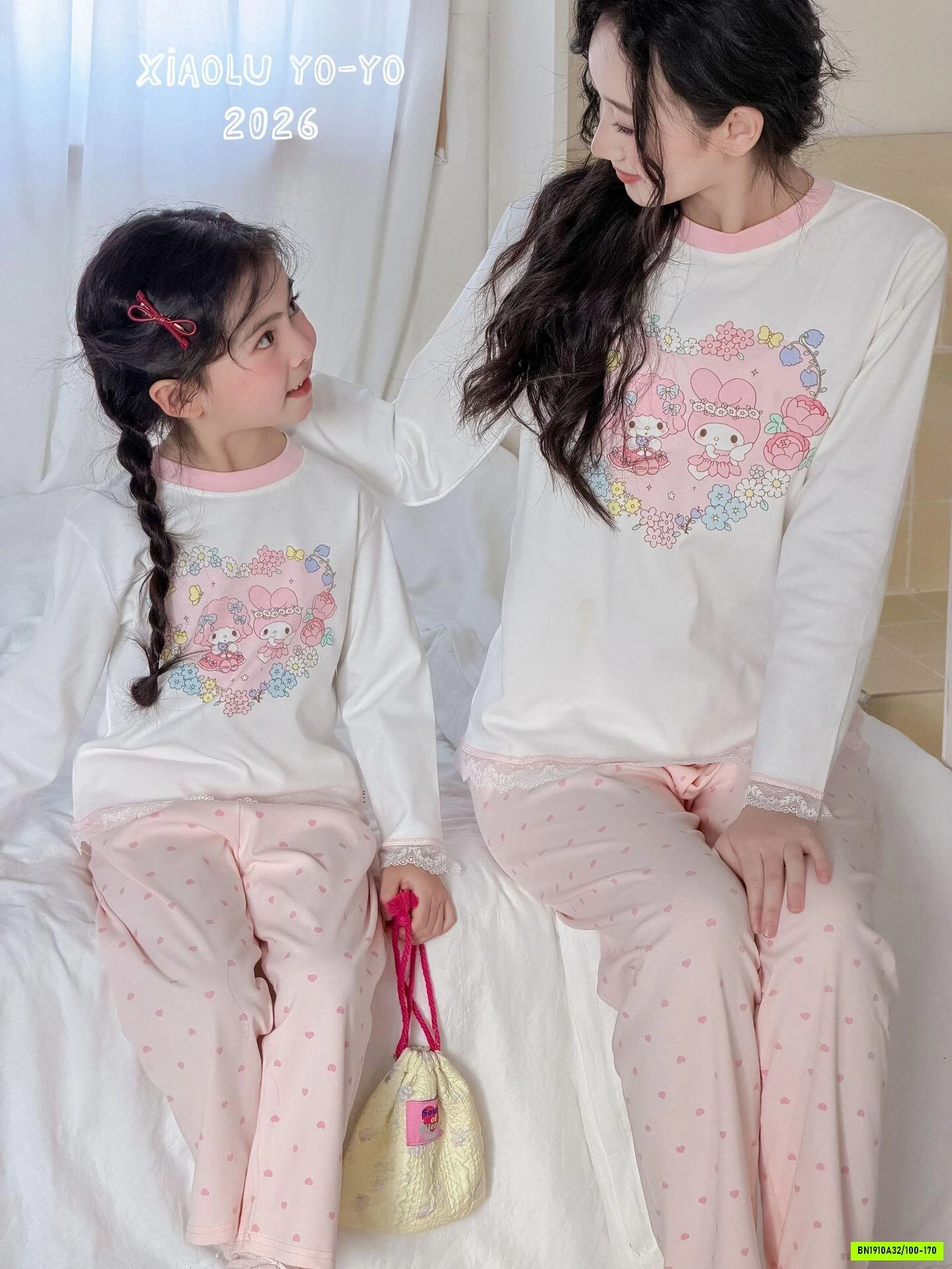 BỘ COTTON VIỀN REN MẸ BÉ
