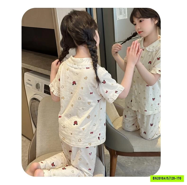 PIZAMA BÉ GÁI 3 CHI TIẾT SZ ĐẠI