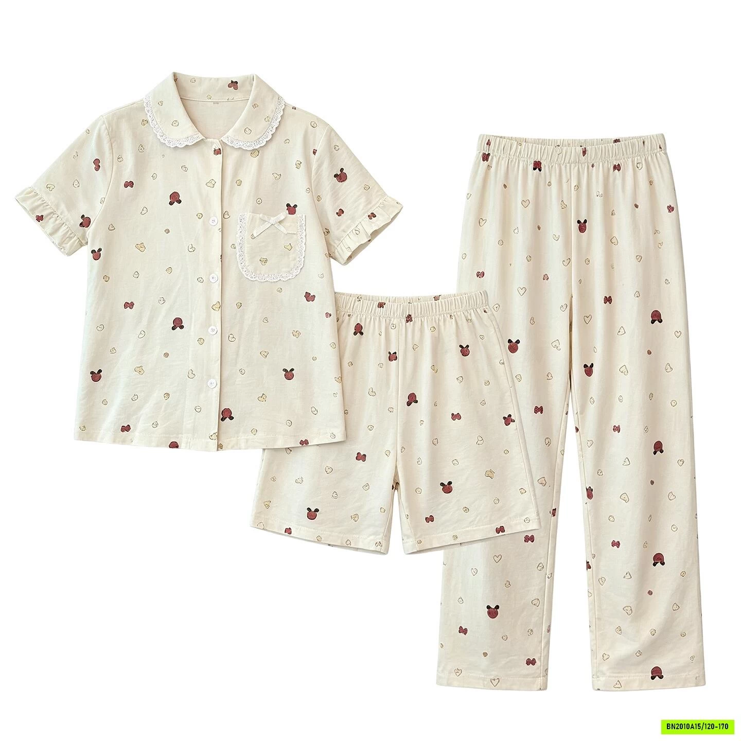 PIZAMA BÉ GÁI 3 CHI TIẾT SZ ĐẠI