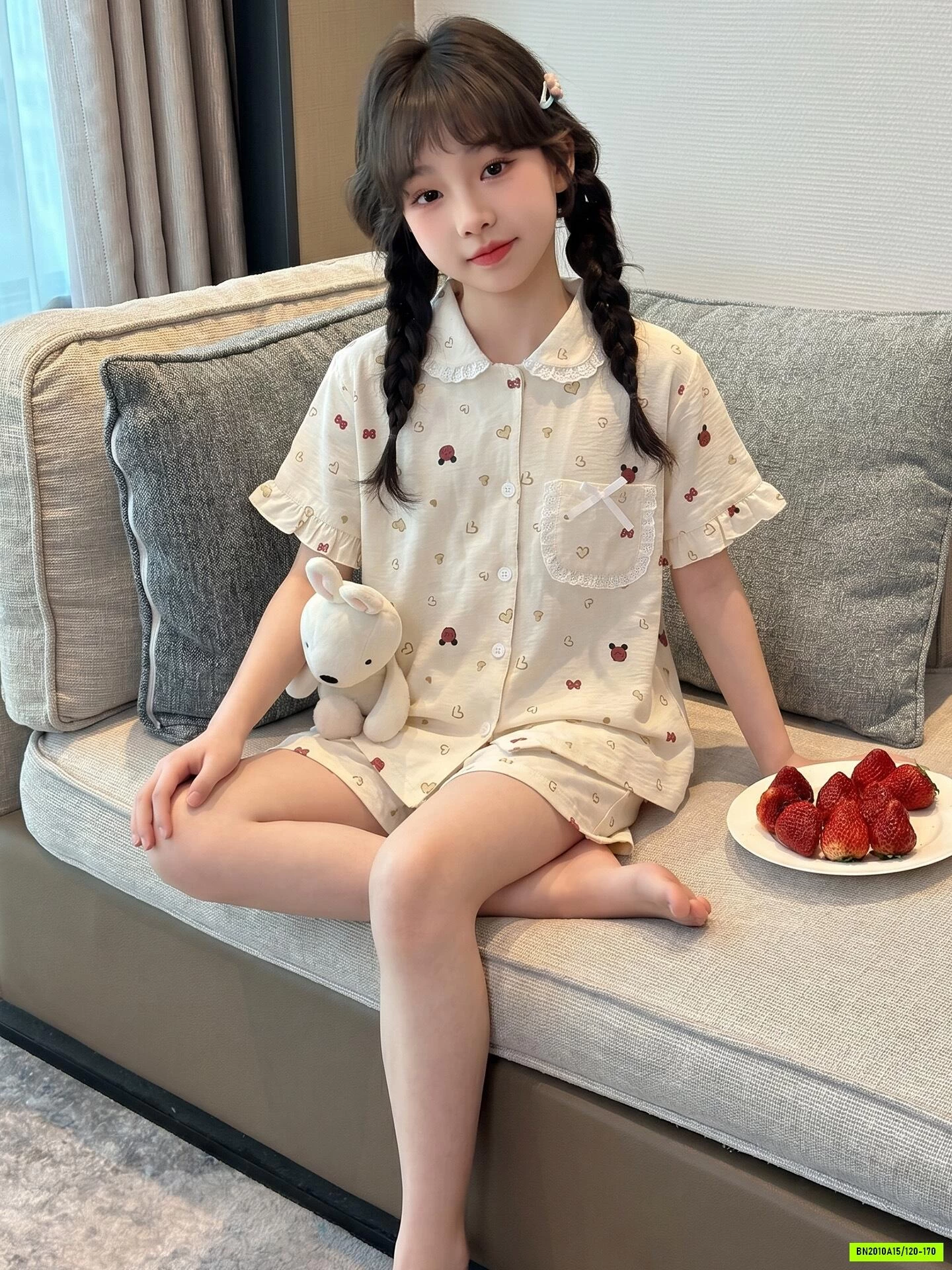 PIZAMA BÉ GÁI 3 CHI TIẾT SZ ĐẠI