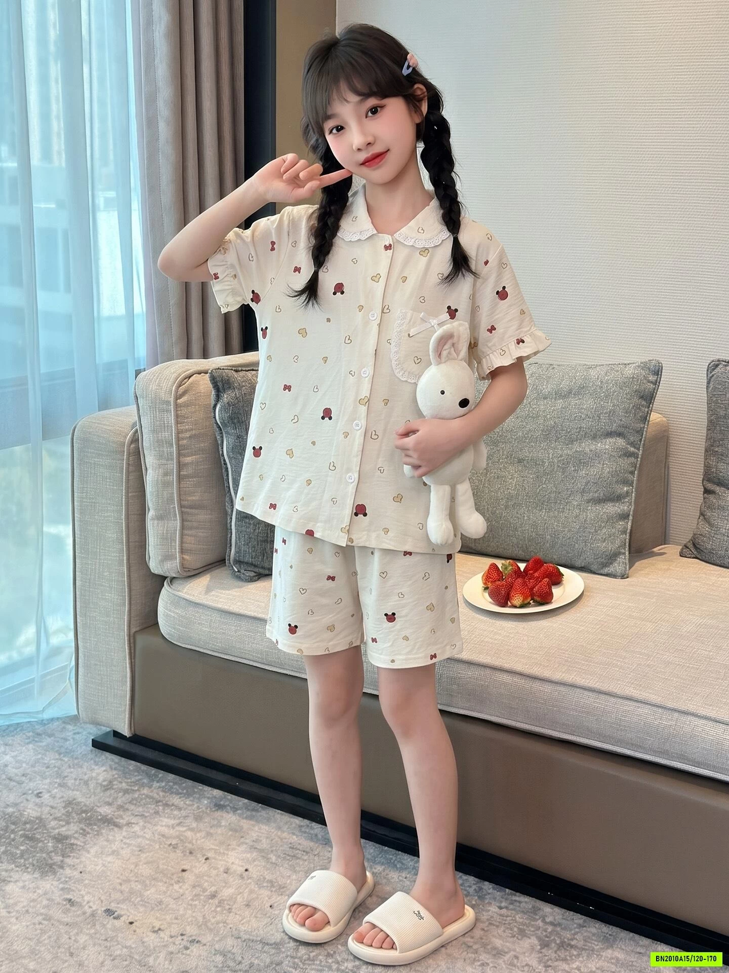 PIZAMA BÉ GÁI 3 CHI TIẾT SZ ĐẠI