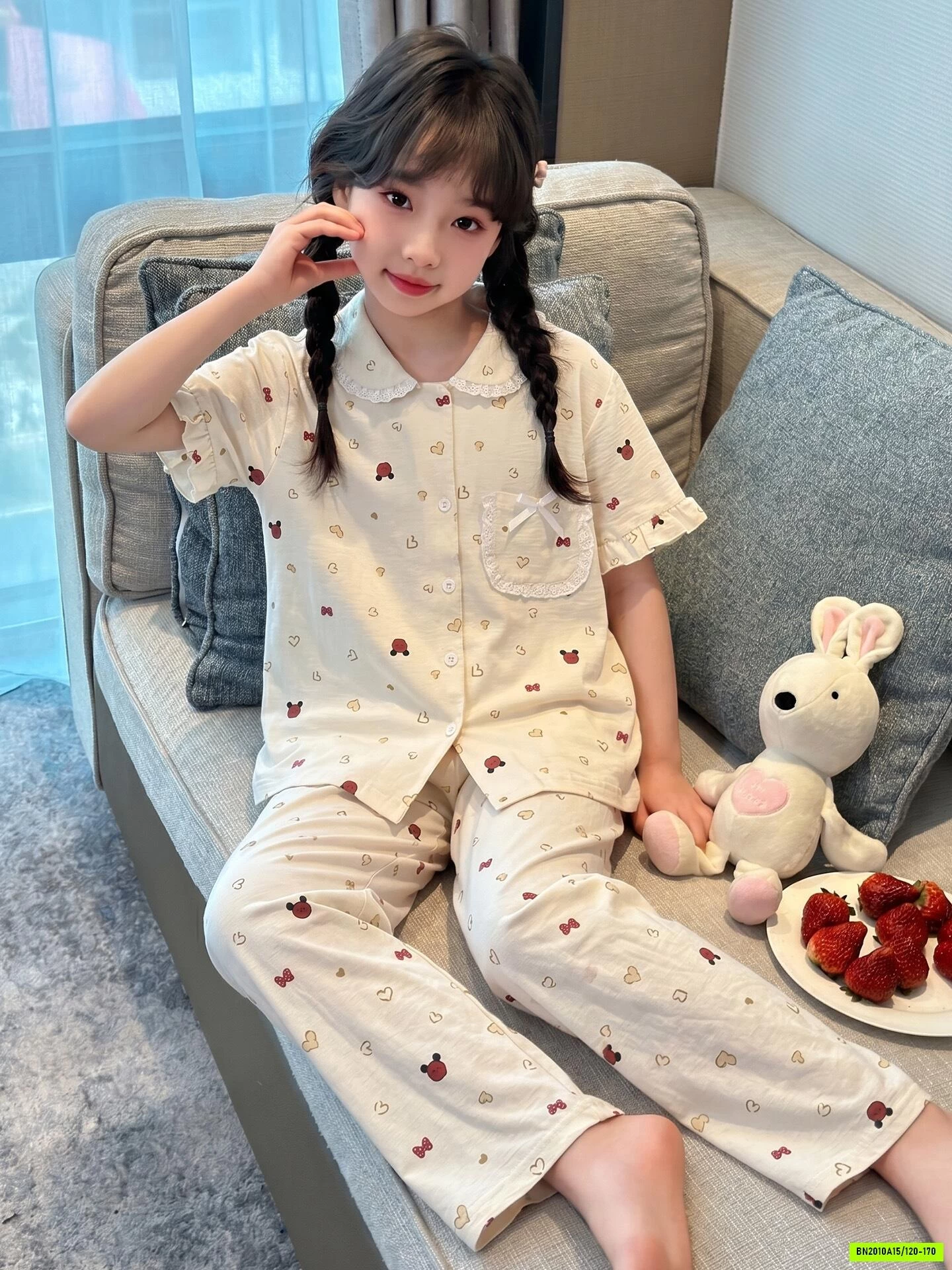 PIZAMA BÉ GÁI 3 CHI TIẾT SZ ĐẠI