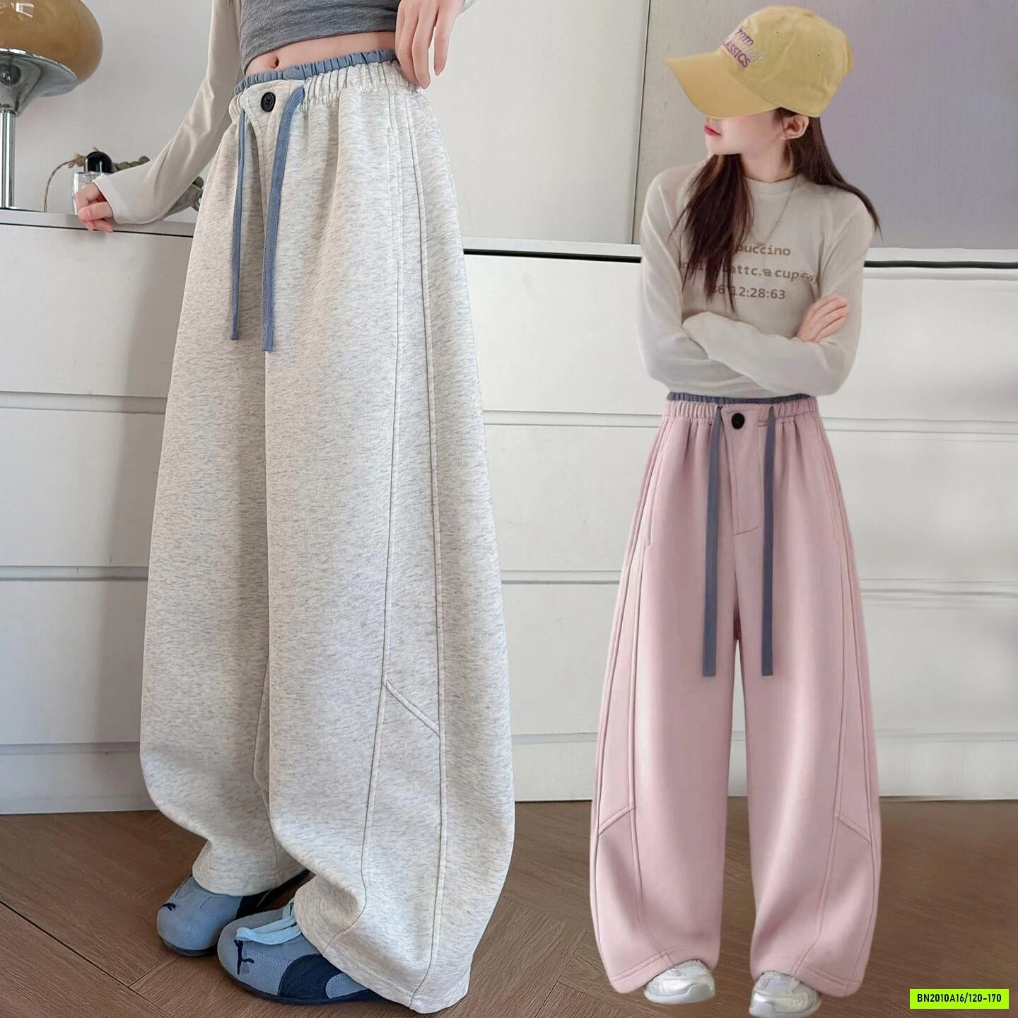 QUẦN NỈ BAGGY TRƠN MÀU BG