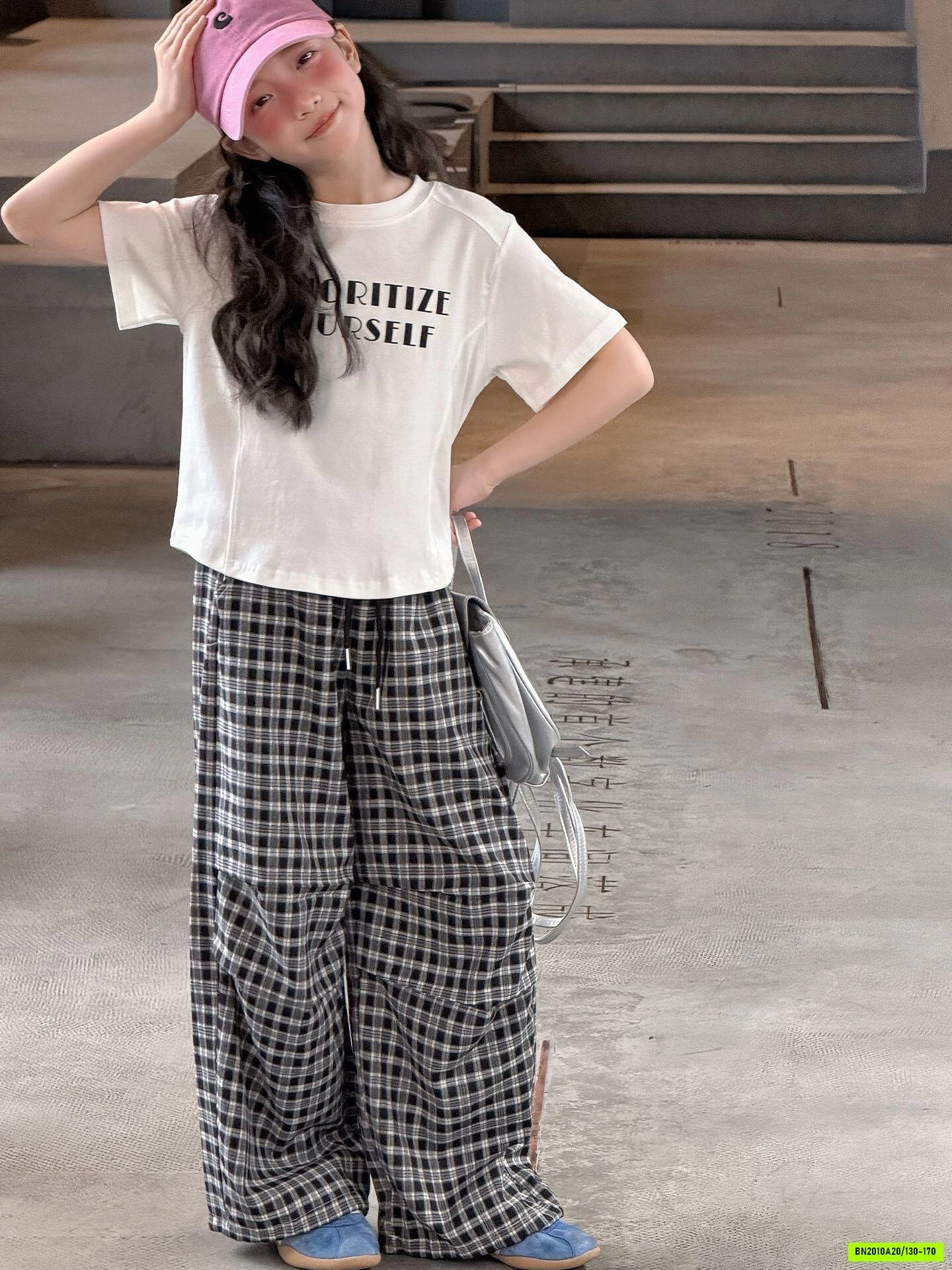 SÉT CROPTOP MIX QUẦN SUÔNG CARO SZ ĐẠI