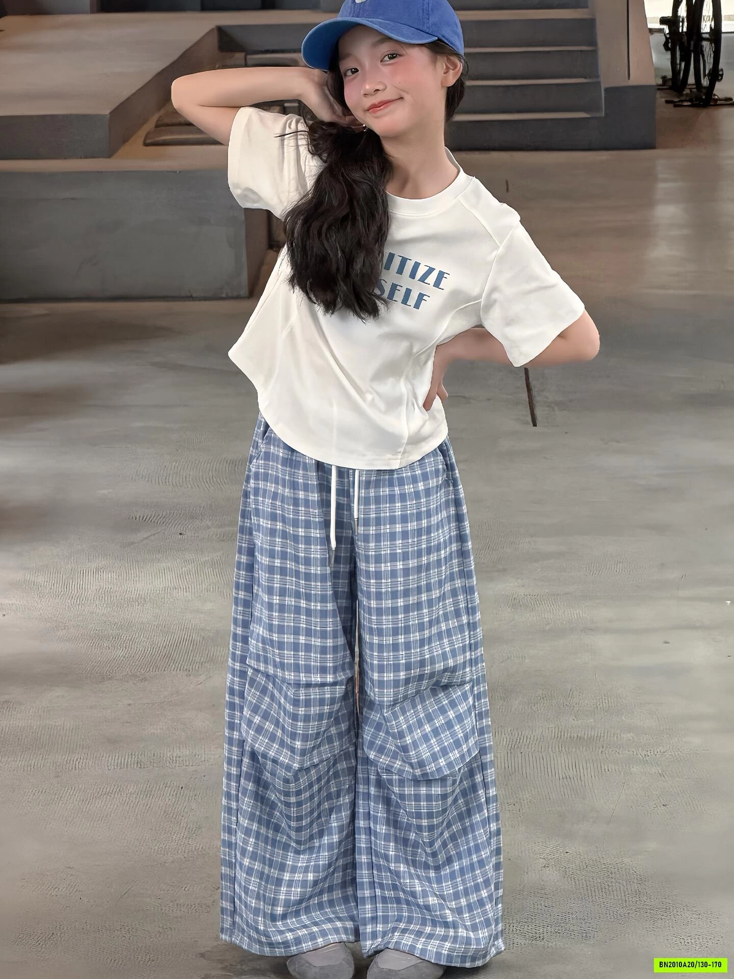 SÉT CROPTOP MIX QUẦN SUÔNG CARO SZ ĐẠI