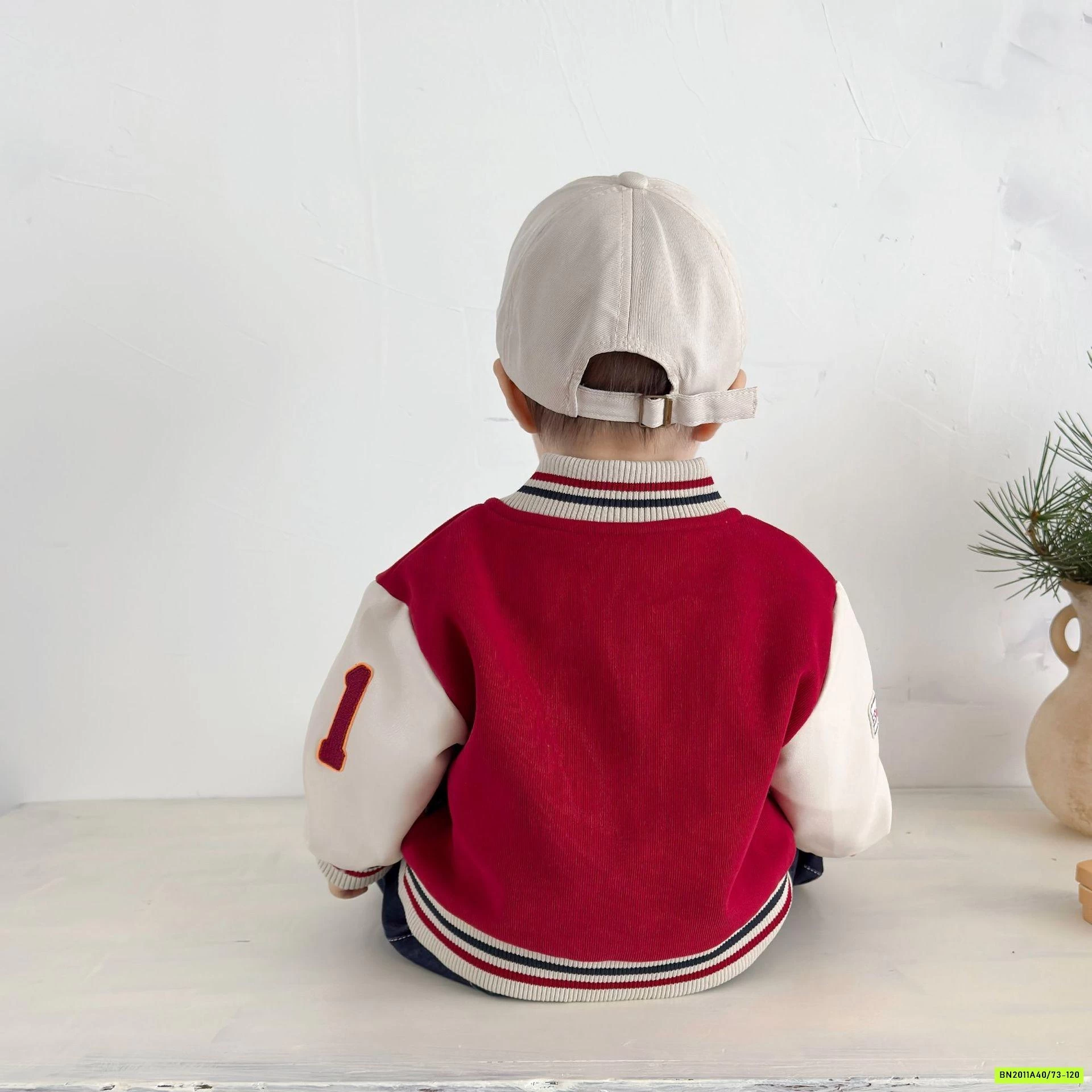 BOMBER ĐỎ MIX DENIM BO GẤU SZ NHÍ