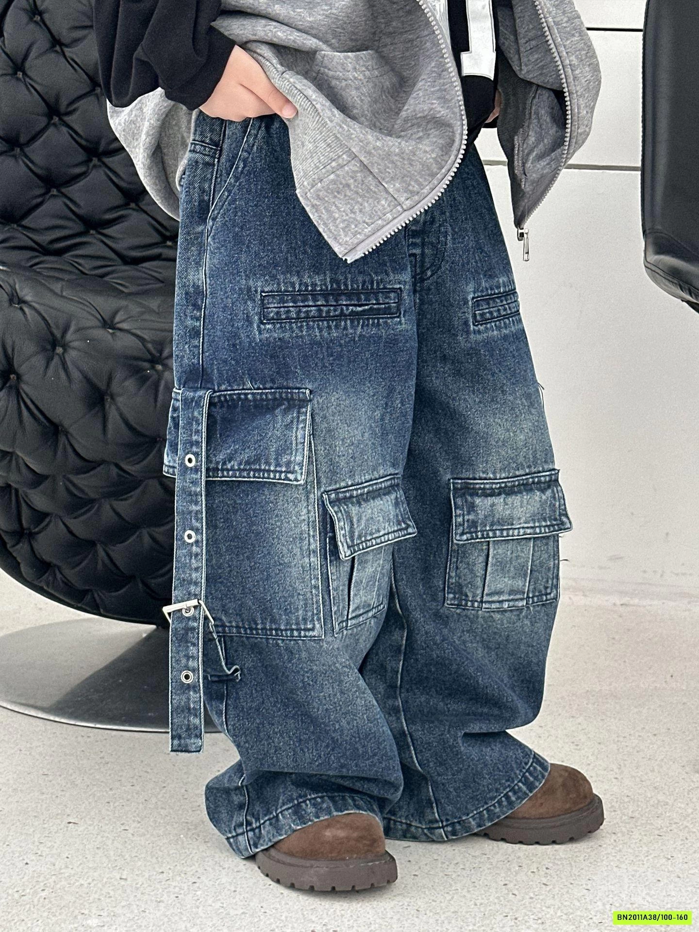 JEANS XANH SUÔNG TÚI HỘP CÁ TÍNH