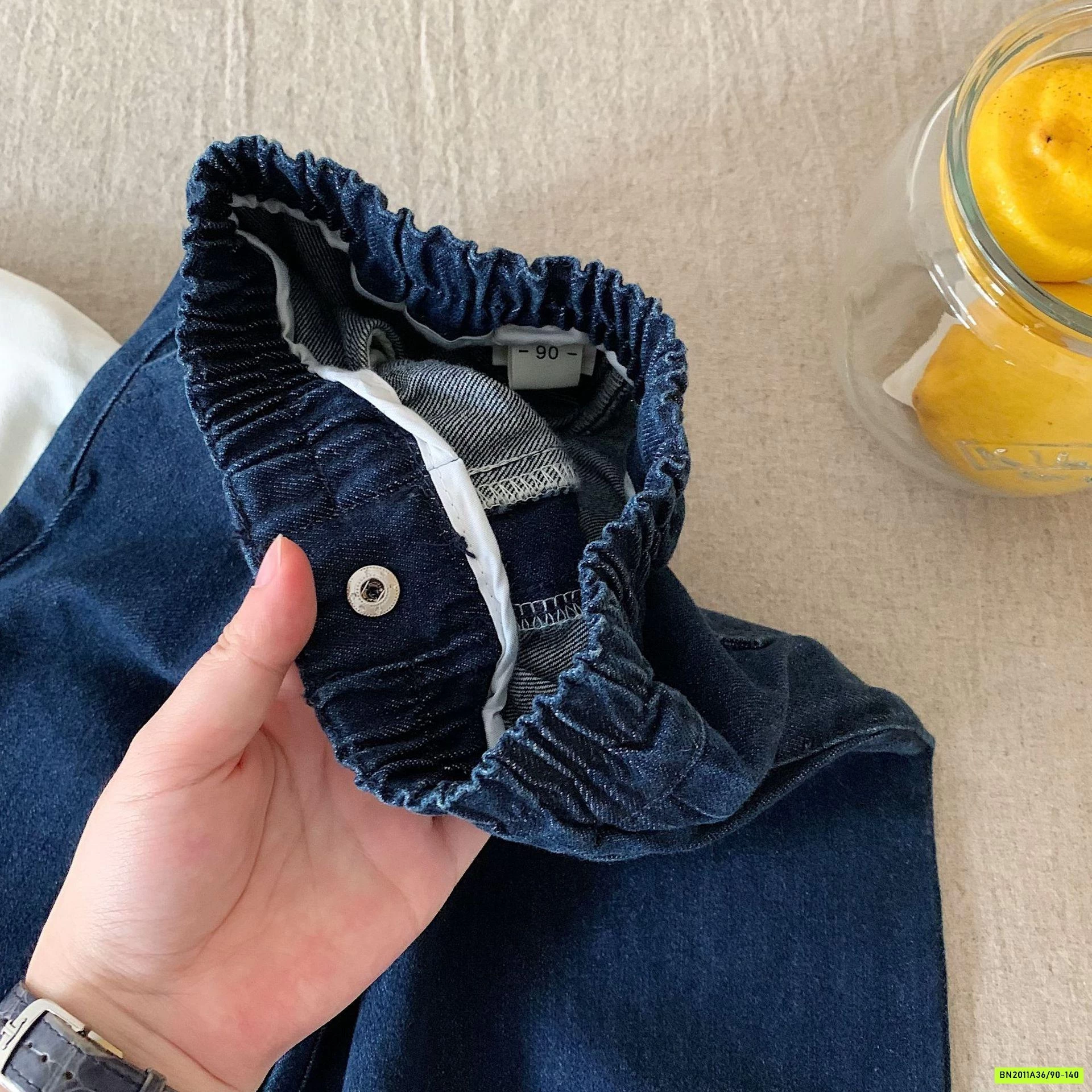 DENIM BAGGY GẤP GẤU IN HÌNH