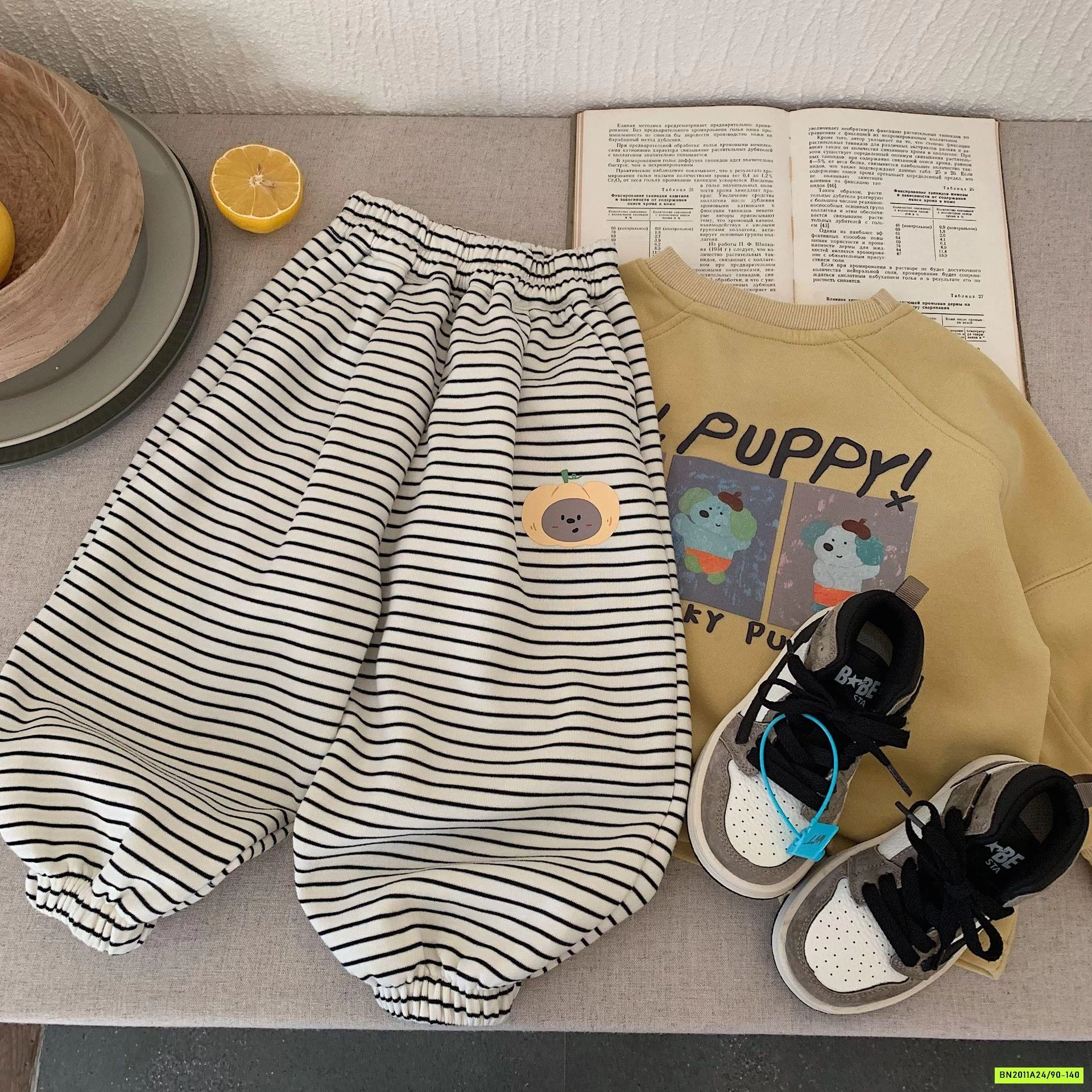 QUẦN BOM NỈ KẺ NGANG