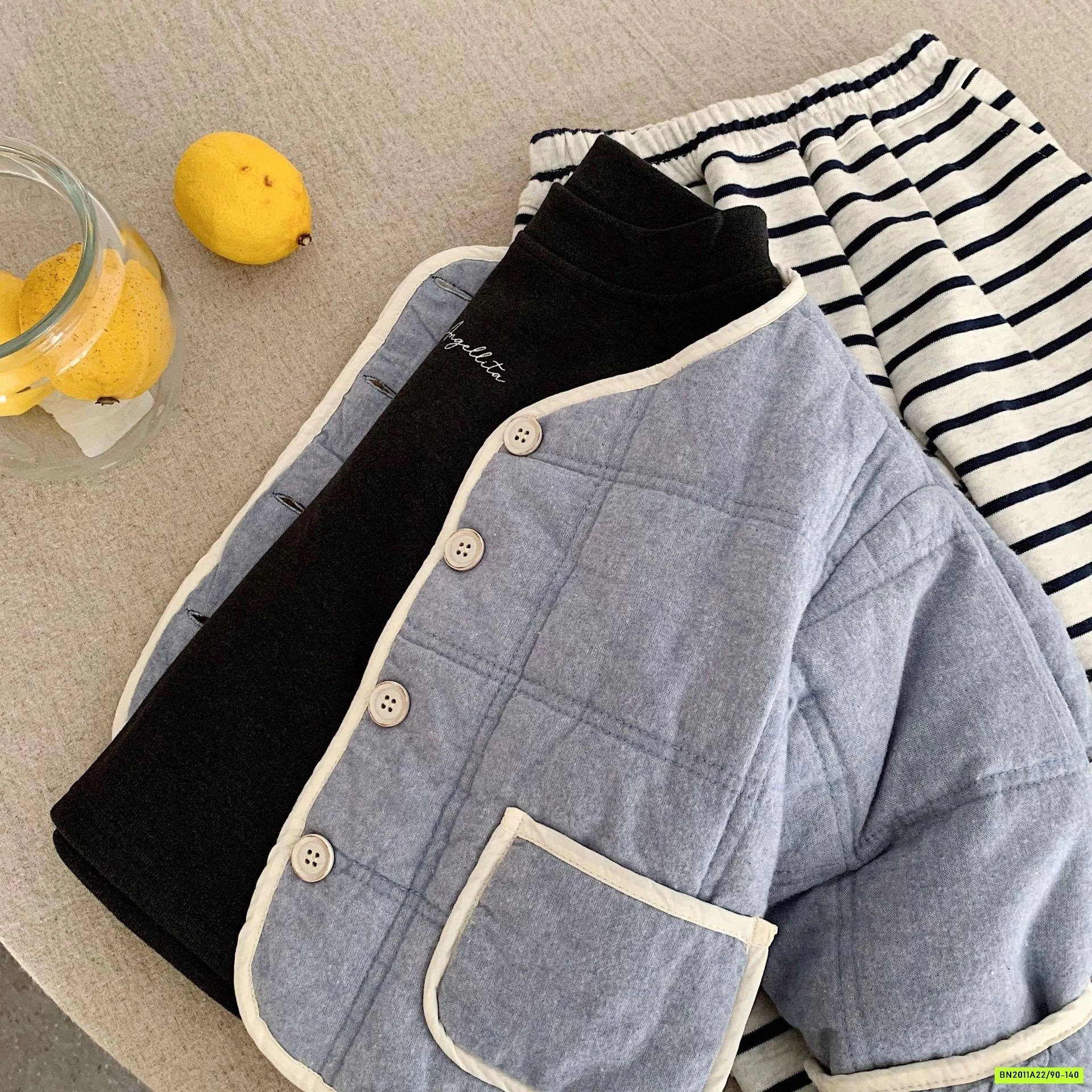 BOMBER NỈ TRẦN TRÁM XANH