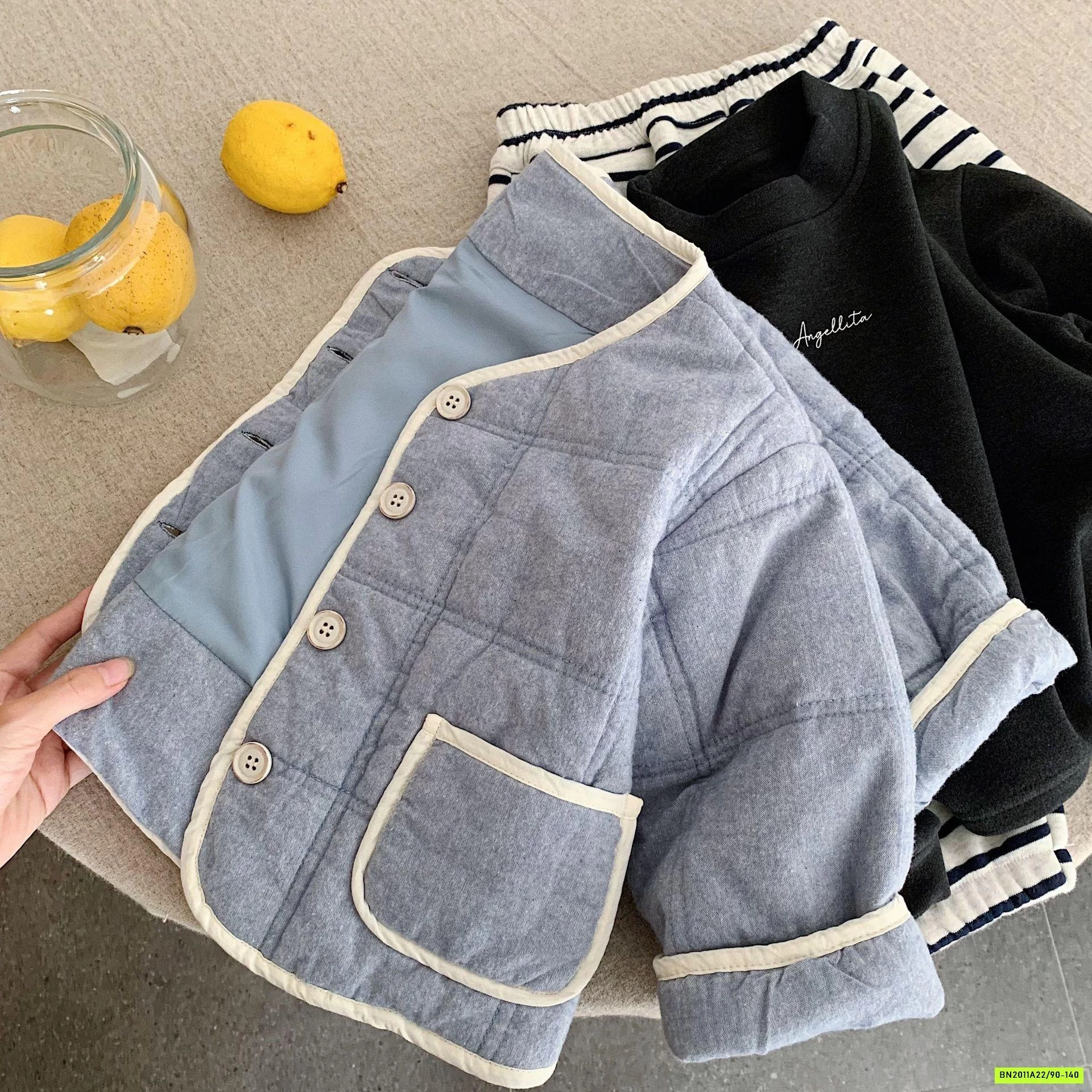 BOMBER NỈ TRẦN TRÁM XANH