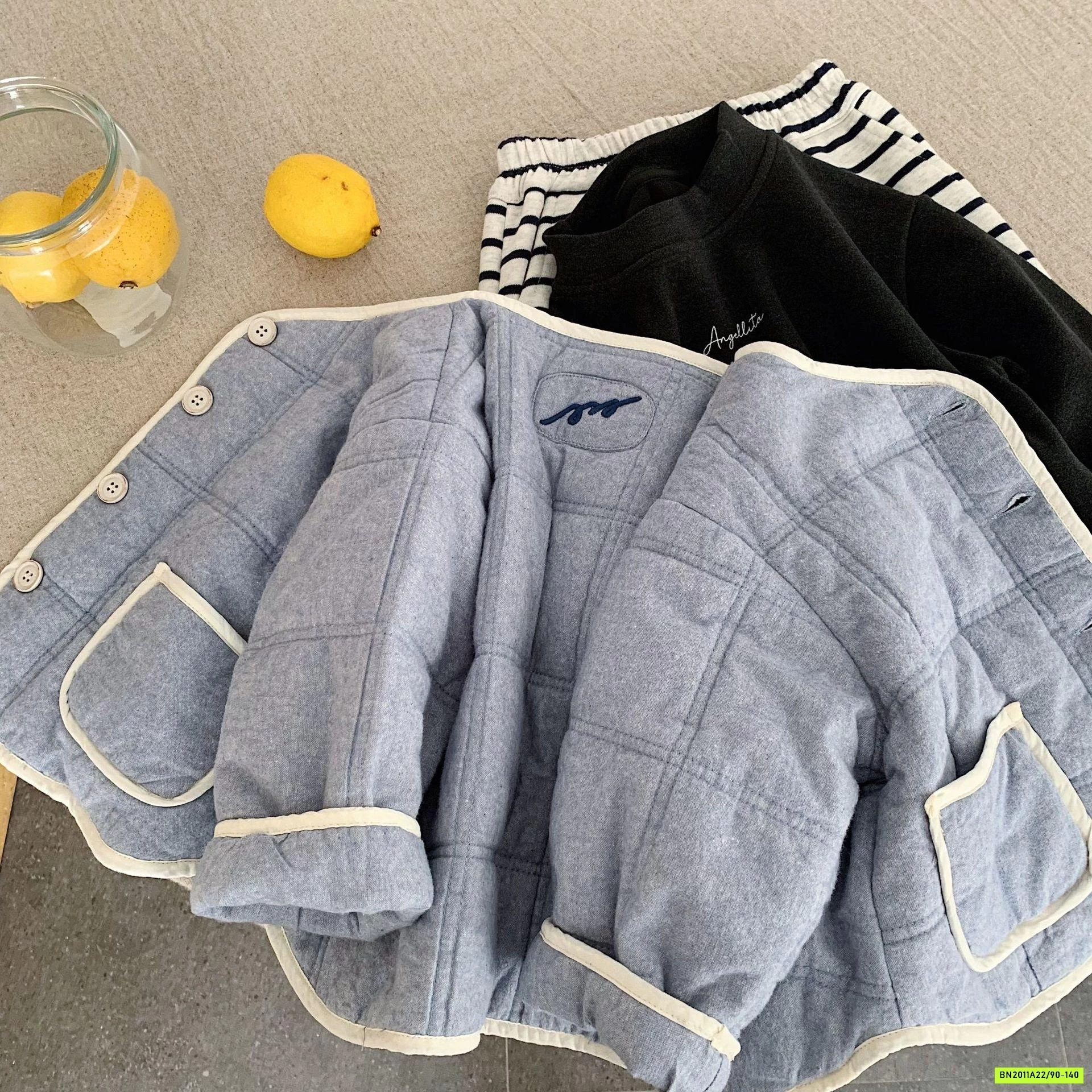 BOMBER NỈ TRẦN TRÁM XANH