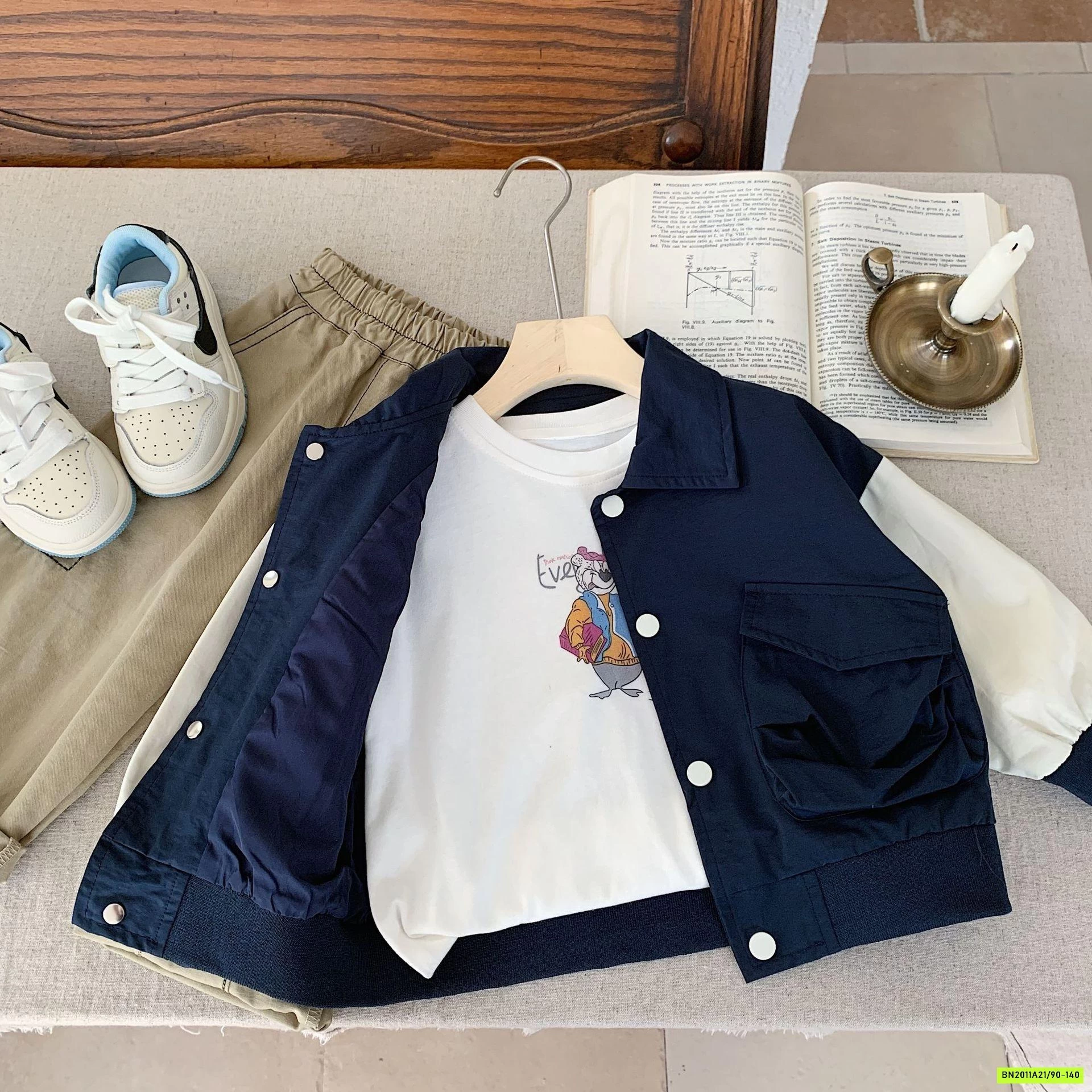 BOMBER GIÓ PHỐI MÀU TAY