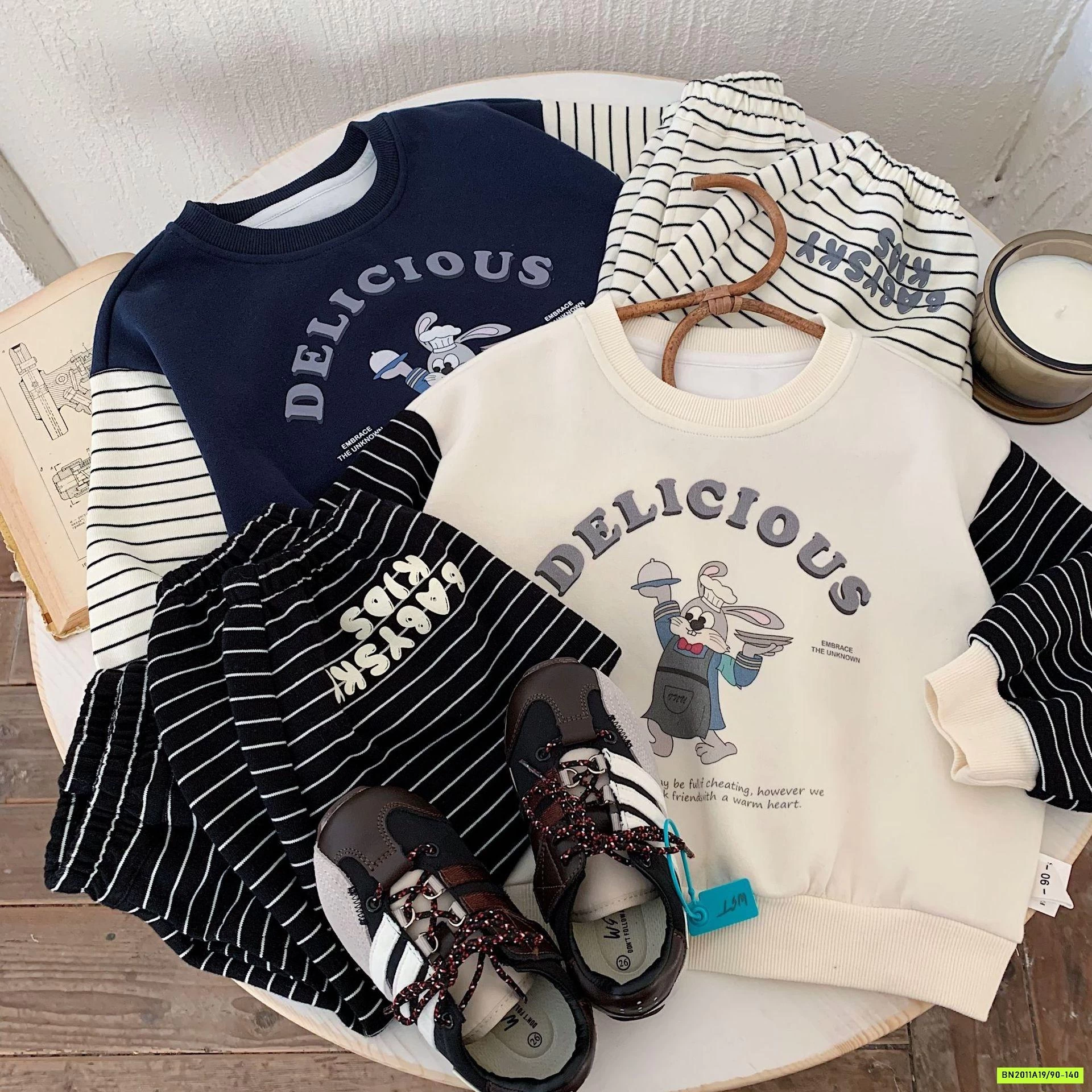 BỘ NỈ THỎ PHỐI KẺ